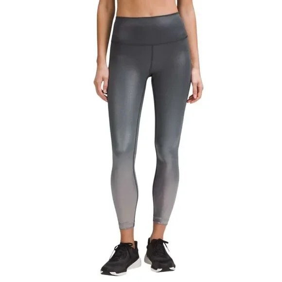 Lululemon Wunder Train High-Rise Tight 25" *Foil Gradient Foil Engineer Grey - Picture 1 of 11